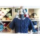 Mon P-tit Oversize Chama-Love- tricoté main en Pôle de Fonty Mérinos et Alpaga Version longue