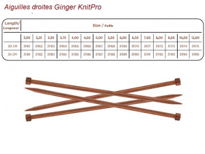 Sur commande Aiguilles à tricoter Ginger _ KnitPro
